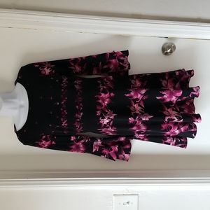 Woman Flower Print Dress